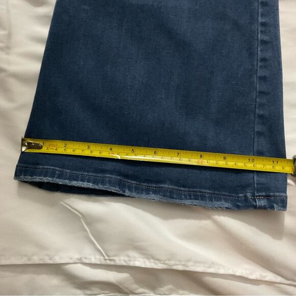 Fashion Nova Distressed Blue Wide Leg Bellbottoms 13 Juniors Classic Casual - Picture 8 of 10